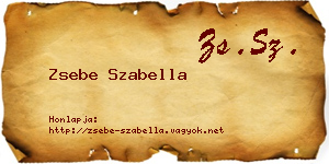 Zsebe Szabella névjegykártya